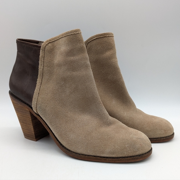 Softwalk Tan Brown Leather Heeled Ankle Boot 9 - Picture 1 of 11